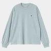 Carhartt WIP T-Shirts>W' L/S Nelson T-Shirt Dusty Ice