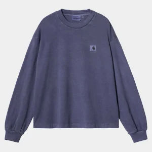 Carhartt WIP T-Shirts>W' L/S Nelson T-Shirt Aura