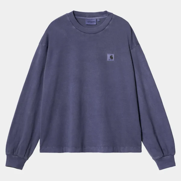 Carhartt WIP T-Shirts>W' L/S Nelson T-Shirt Aura