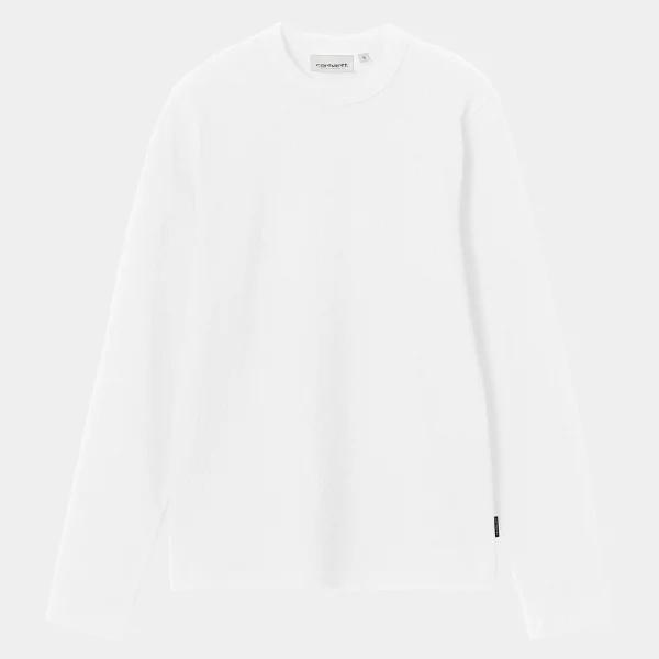 Carhartt WIP T-Shirts>W' L/S Serena T-Shirt White