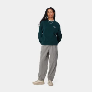 Carhartt WIP Sweats>W' Signature Sweat Duck Blue / White