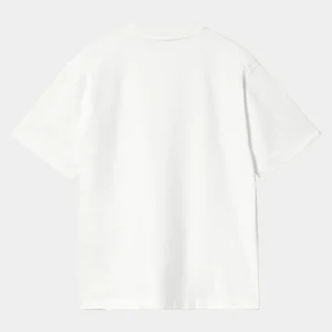 Carhartt WIP T-Shirts>W' S/S Ablaze T-Shirt White / Black