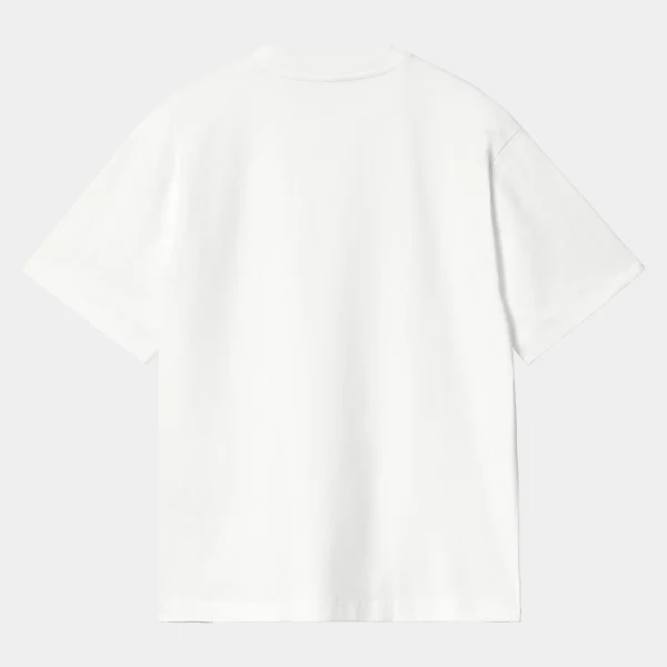 Carhartt WIP T-Shirts>W' S/S Ablaze T-Shirt White / Black