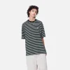 Carhartt WIP T-Shirts>W' S/S Bryna T-Shirt Bryna Stripe, Black / White