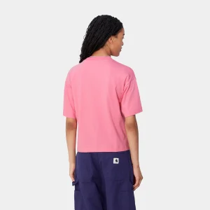 Carhartt WIP T-Shirts>W' S/S Chester T-Shirt Charm Pink