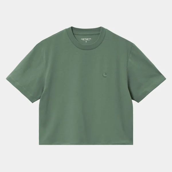 Carhartt WIP T-Shirts>W' S/S Chester T-Shirt Duck Green