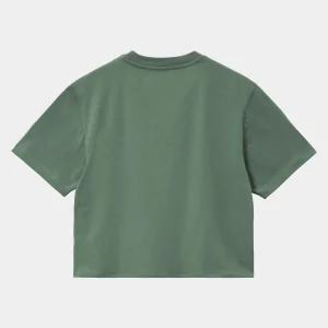 Carhartt WIP T-Shirts>W' S/S Chester T-Shirt Duck Green