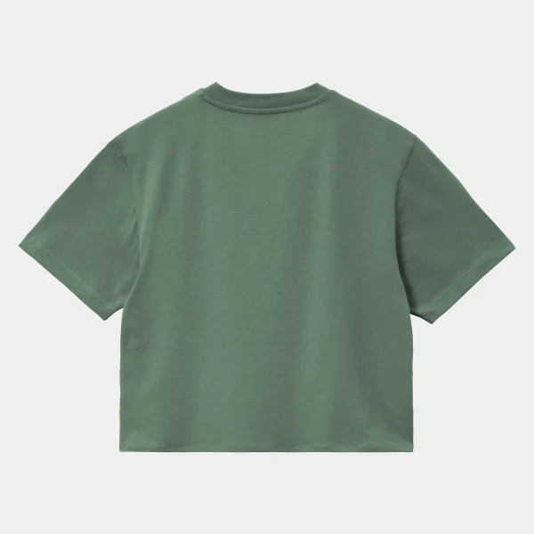 Carhartt WIP T-Shirts>W' S/S Chester T-Shirt Duck Green