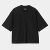 Carhartt WIP T-Shirts>W' S/S Colburn T-Shirt Black