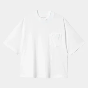 Carhartt WIP T-Shirts>W' S/S Colburn T-Shirt White