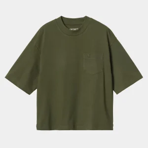 Carhartt WIP T-Shirts>W' S/S Colburn T-Shirt Office Green