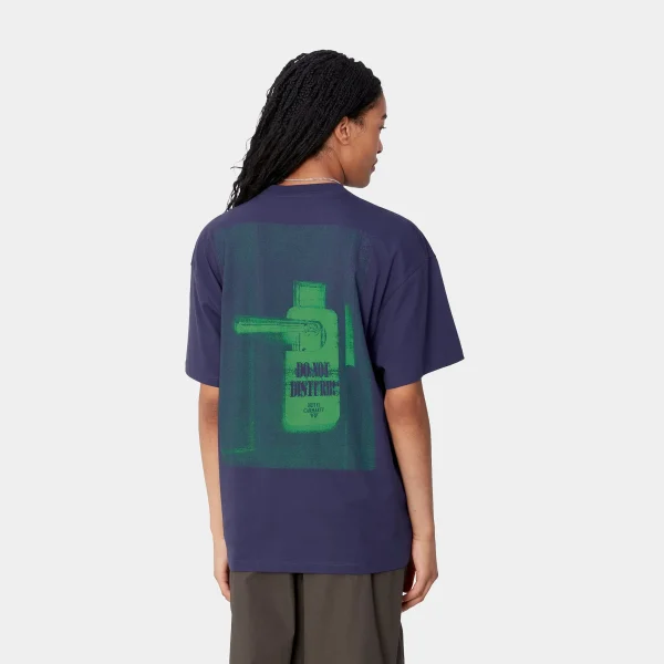 Carhartt WIP T-Shirts>W' S/S Do Not Disturb T-Shirt Aura / Green