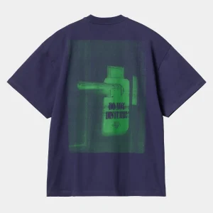 Carhartt WIP T-Shirts>W' S/S Do Not Disturb T-Shirt Aura / Green