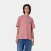 Carhartt WIP T-Shirts>W' S/S Exchange T-Shirt Dusty Rose / Black