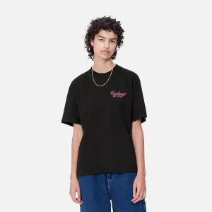 Carhartt WIP T-Shirts>W' S/S Exchange T-Shirt Black / Pink