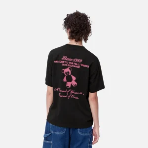 Carhartt WIP T-Shirts>W' S/S Exchange T-Shirt Black / Pink