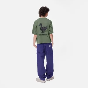 Carhartt WIP T-Shirts>W' S/S Fold Leo T-Shirt Duck Green