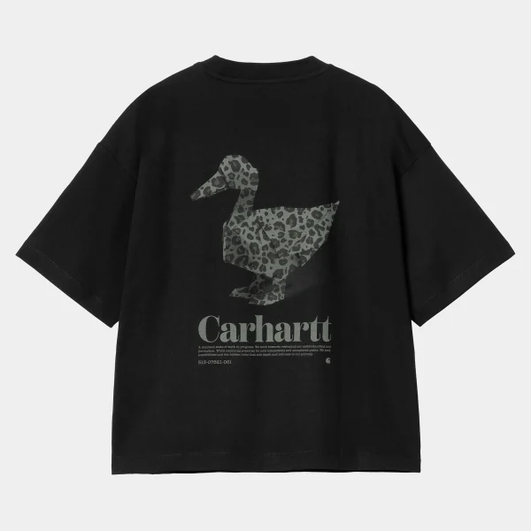 Carhartt WIP T-Shirts>W' S/S Fold Leo T-Shirt Black