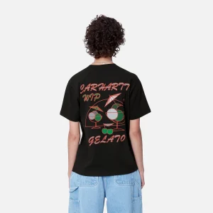 Carhartt WIP T-Shirts>W' S/S Gelato T-Shirt Black