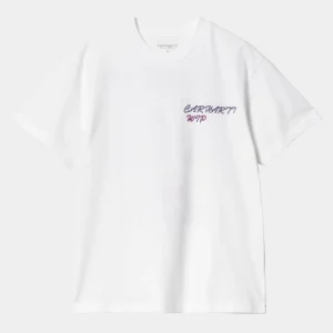 Carhartt WIP T-Shirts>W' S/S Gelato T-Shirt White