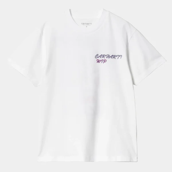 Carhartt WIP T-Shirts>W' S/S Gelato T-Shirt White