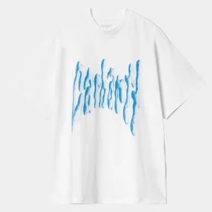 Carhartt WIP T-Shirts>W' S/S Goo T-Shirt White / Blue