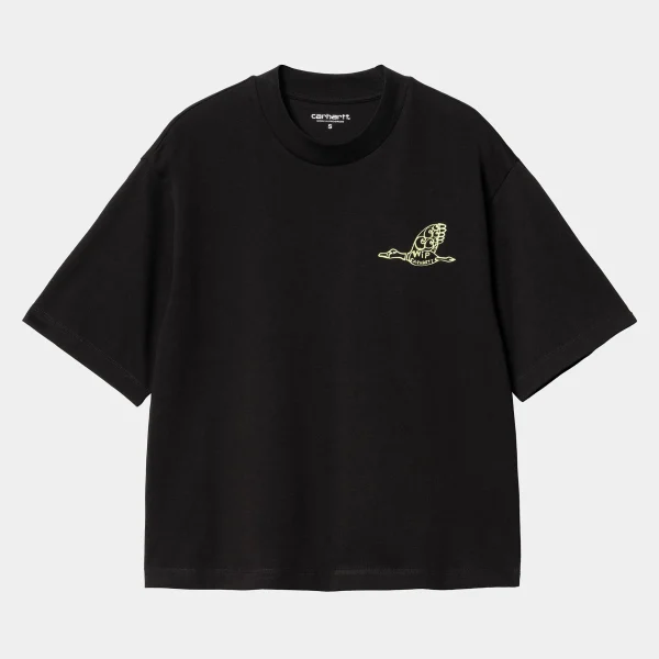 Carhartt WIP T-Shirts>W' S/S Kainosho T-Shirt Black / Arctic Lime