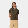 Carhartt WIP T-Shirts>W' S/S Leo Pocket T-Shirt Camo Leo, Tamarind