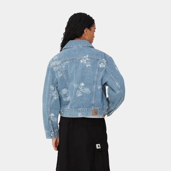 Carhartt WIP Jacken | Denim>W' Stamp Jacket Stamp Print, Blue