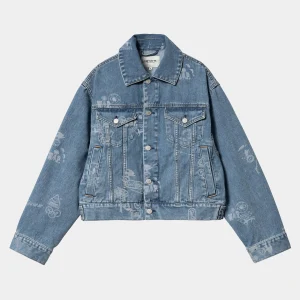 Carhartt WIP Jacken | Denim>W' Stamp Jacket Stamp Print, Blue