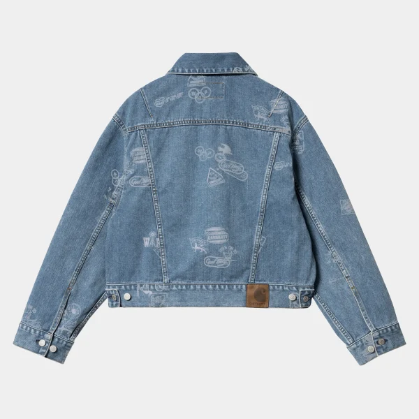 Carhartt WIP Jacken | Denim>W' Stamp Jacket Stamp Print, Blue