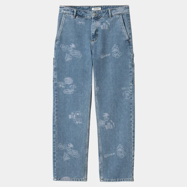 Carhartt WIP Hosen>W' Stamp Pant Stamp Print, Blue